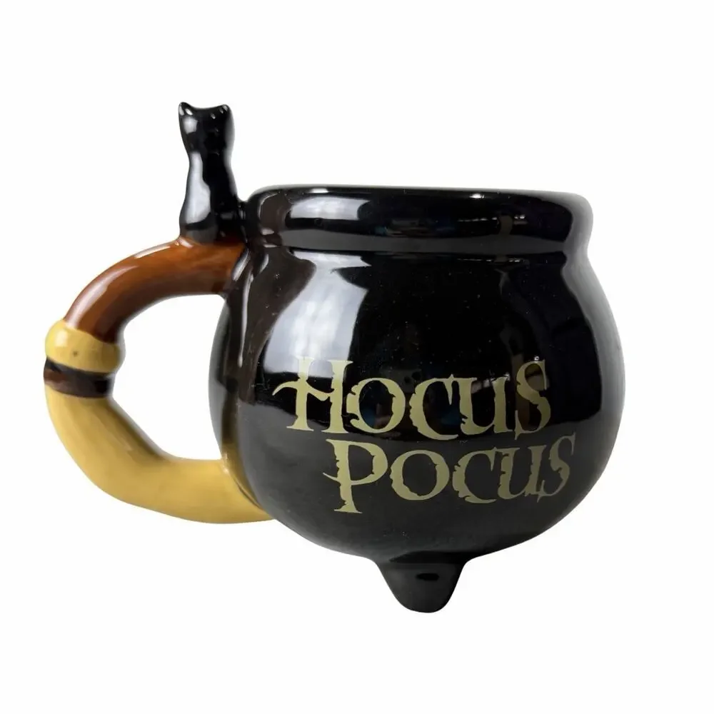 Disney Hocus Pocus Sanderson Sisters Potion Cauldron Mug Cat Handle Cup